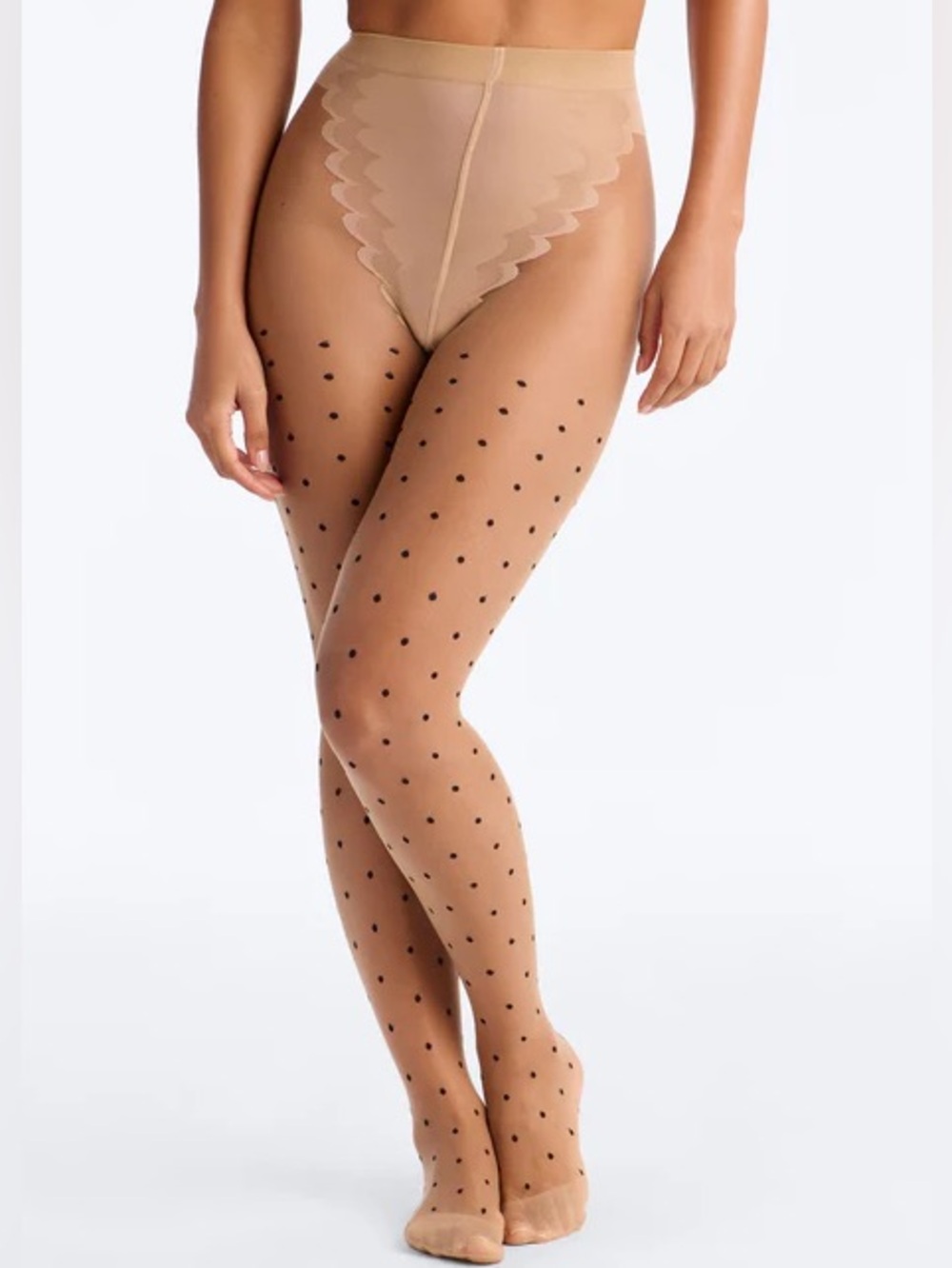 Sheer Nude Polka Dot Tights NEW 🏷️